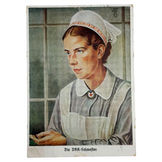 Original WWII German DRK postcard from Prague