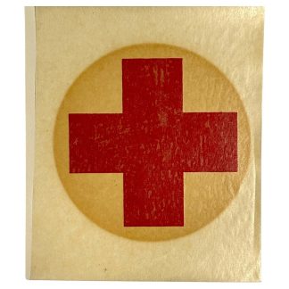 Original WWII German DRK/Luftschutz Red Cross helmet decal