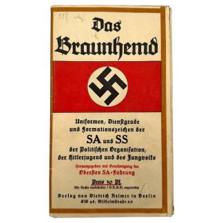 Original WWII German SA folding poster "Das Braunhemd"