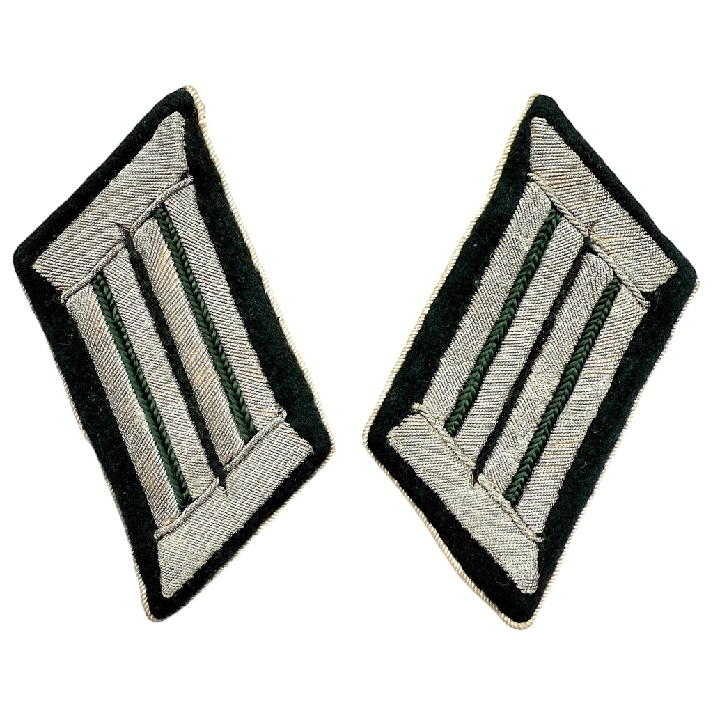 Original WWII German WH Zahlmeister collar tabs