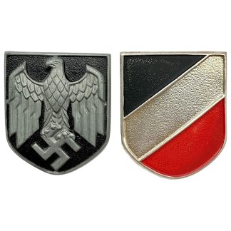 Original WWII German WH tropical pith helmet shields