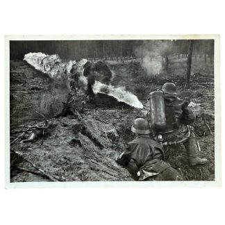 Original WWII German Wehrmacht 'Flammenwerfer' postcard
