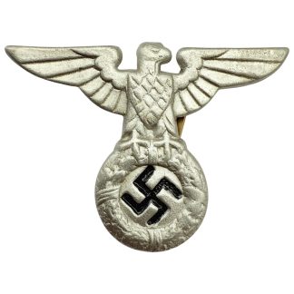 Original WWII German early SS/SA visor metal cap eagle