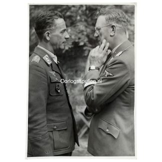 Original WWII German photo of SS-Obergruppenführer Dr. Arthur Seyss-Inquart with Luftwaffe General