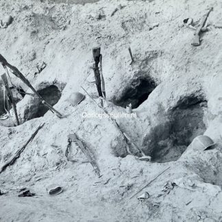 Original WWII German photo of captured Russian/Soviet foxholes