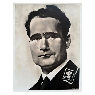 Original WWII German portrait photograph of Rudolf Hess