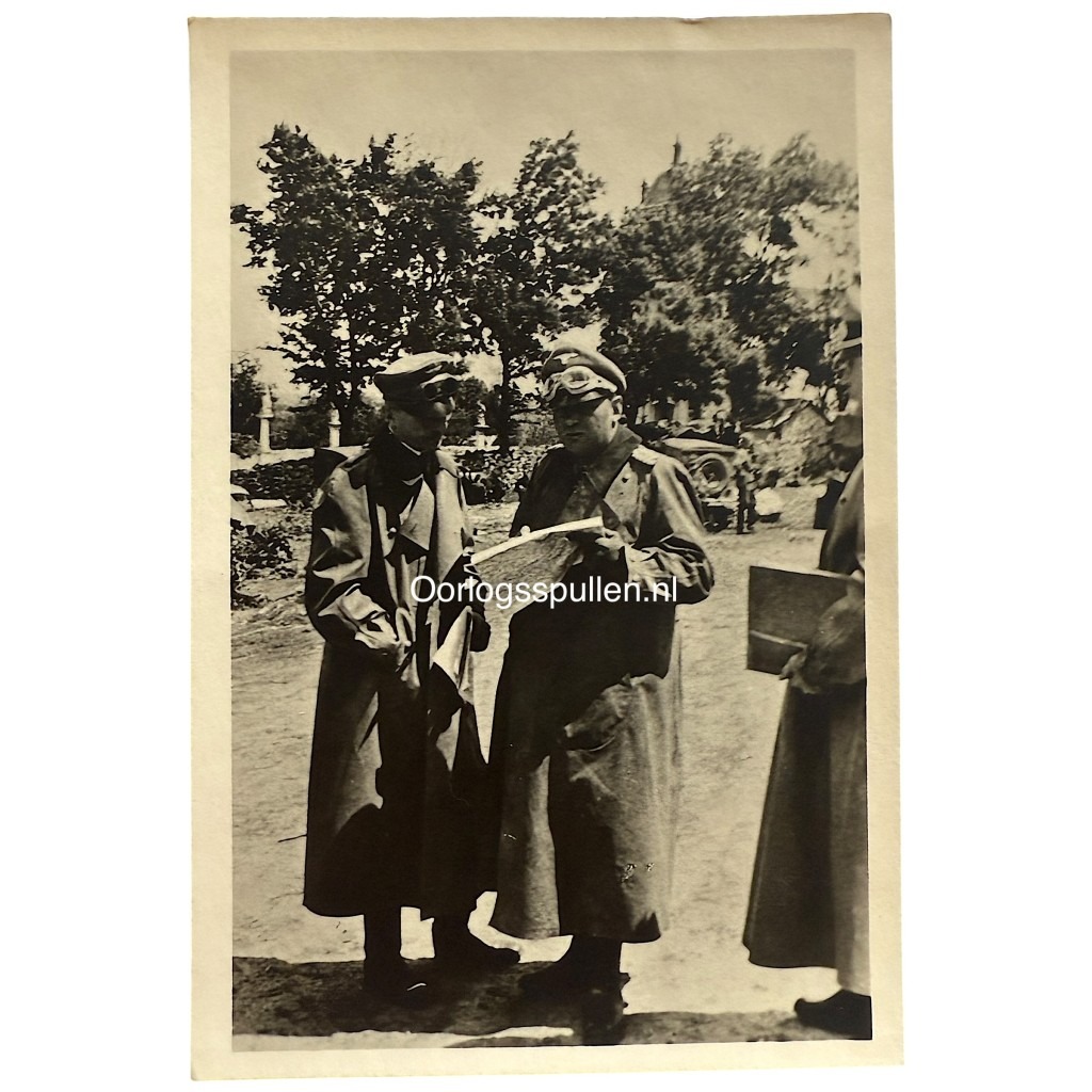 Original WWII German Waffen-SS photo of officers in briefing