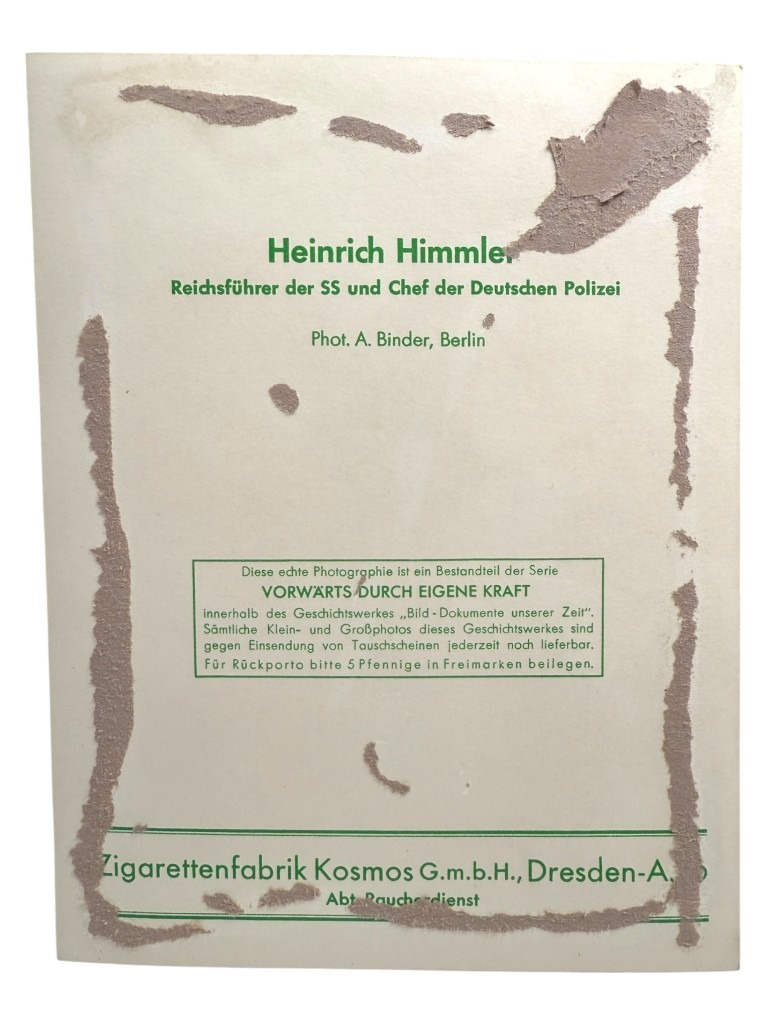 Original WWII German portrait photograph of Reichsführer SS Heinrich Himmler