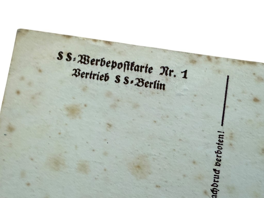 Original WWII German SS Werbepostkarte Nr. 1 Berlin