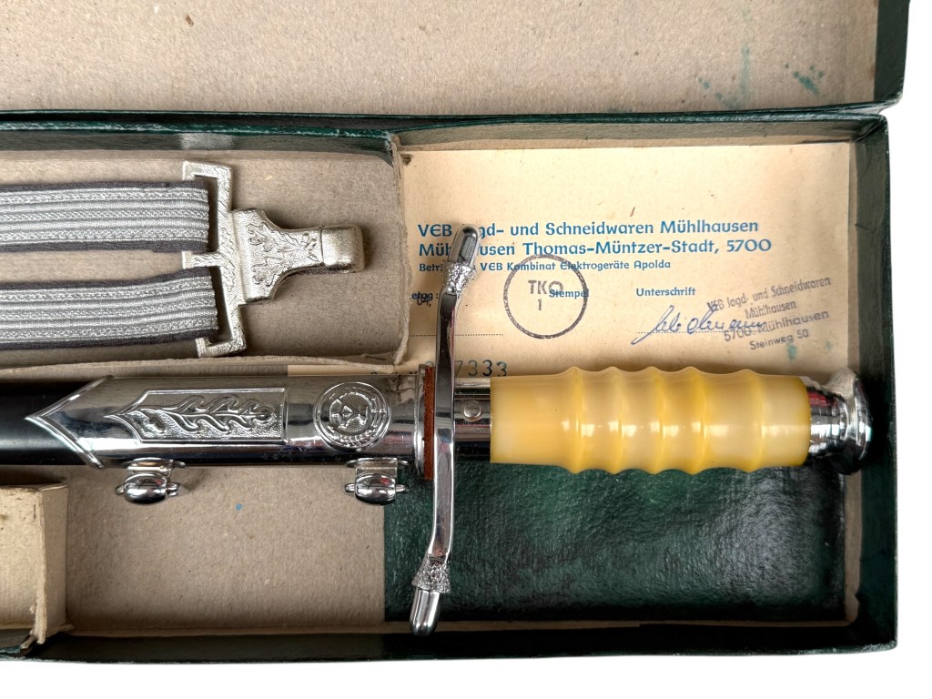 Original Cold War era NVA officers dagger with hanger in carton box - Image 5