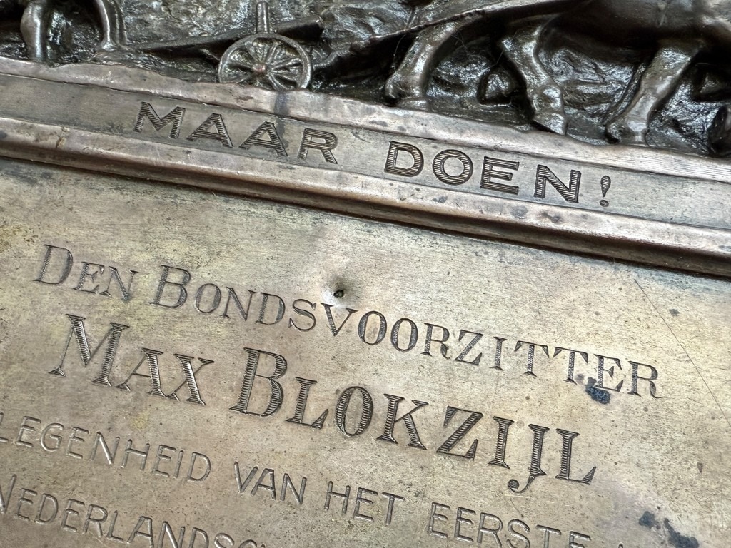Original 1926 Max Blokzijl plaque Nederlandschen Bond in Duitschland - Image 5