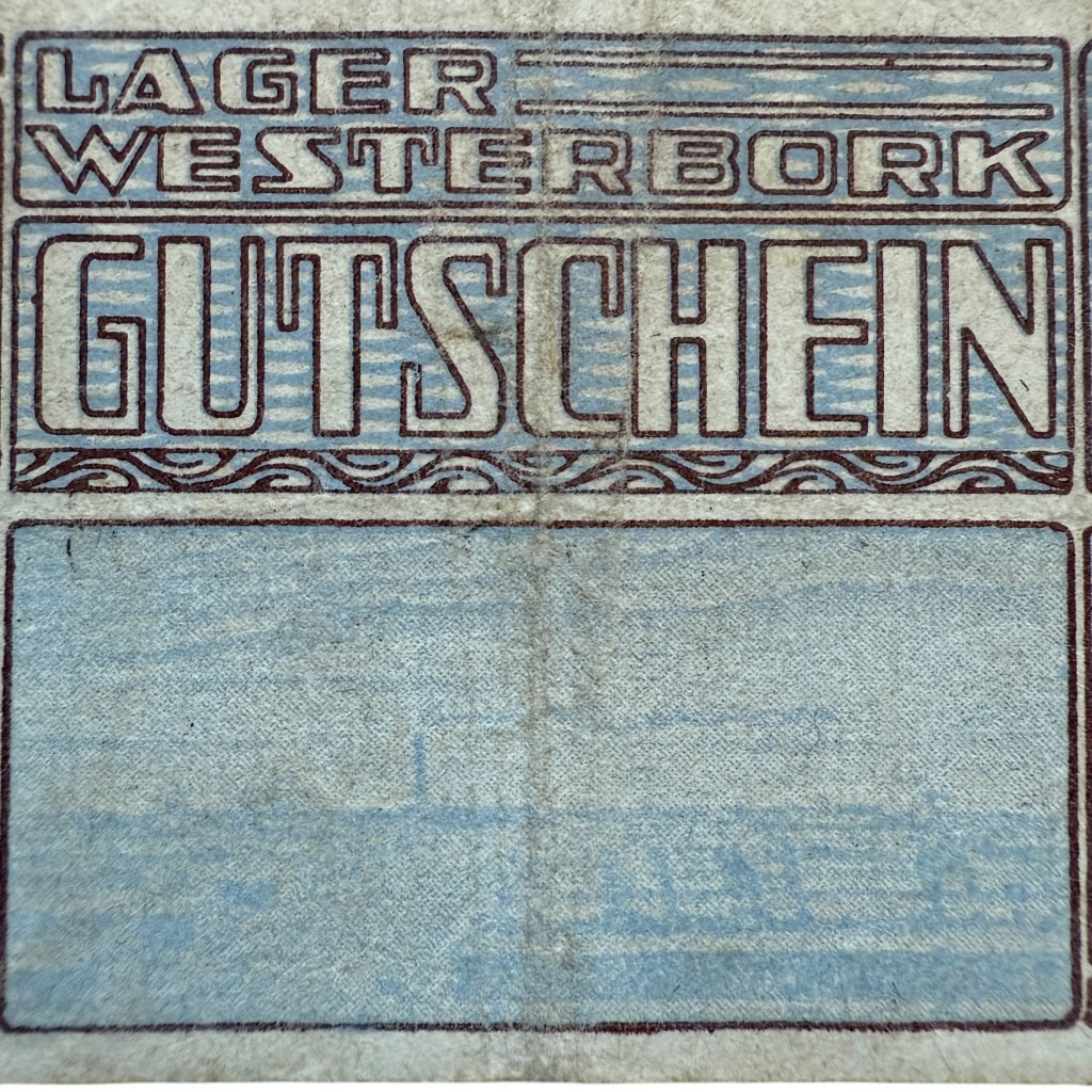 Original WWII Dutch ‘Durchgangslager’ Westerbork banknote - Image 2