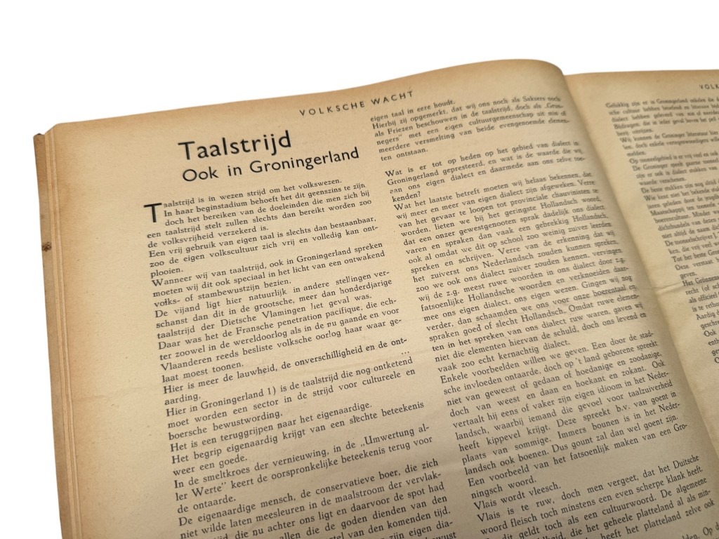 Original WWII Dutch bound set of 9 issues collaborationist magazine 'Volksche Wacht' - Image 7