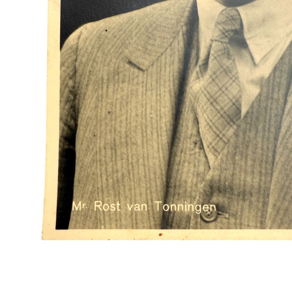 Original WWII Dutch NSB postcard Rost van Tonningen - Image 2