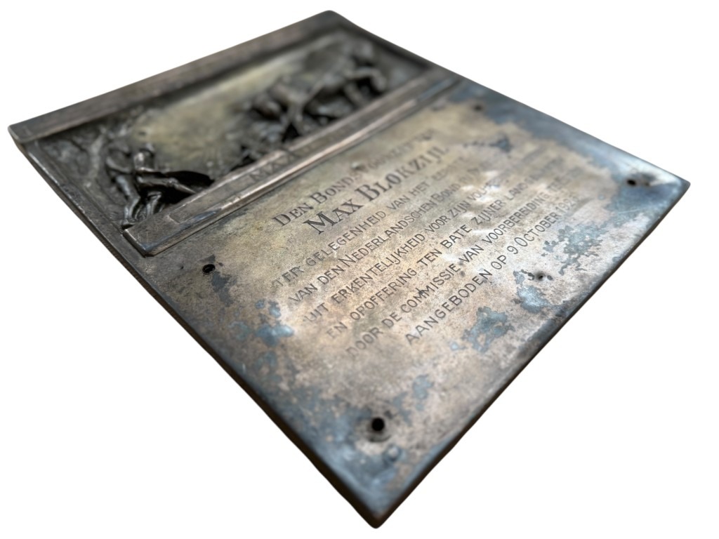 Original 1926 Max Blokzijl plaque Nederlandschen Bond in Duitschland - Image 8