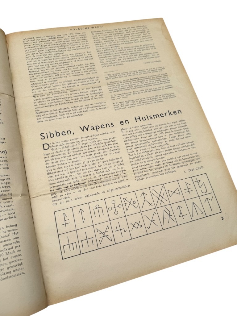 Original WWII Dutch bound set of 9 issues collaborationist magazine 'Volksche Wacht' - Image 11