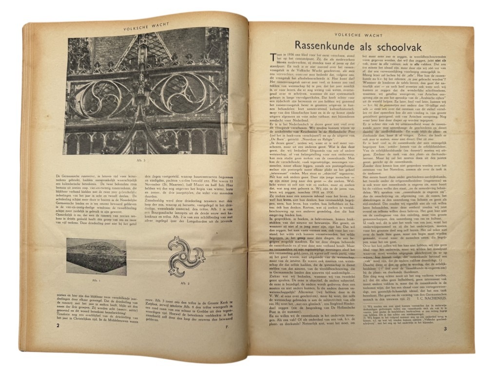 Original WWII Dutch bound set of 9 issues collaborationist magazine 'Volksche Wacht' - Image 13