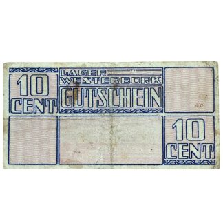 Original WWII Dutch ‘Durchgangslager’ Westerbork banknote