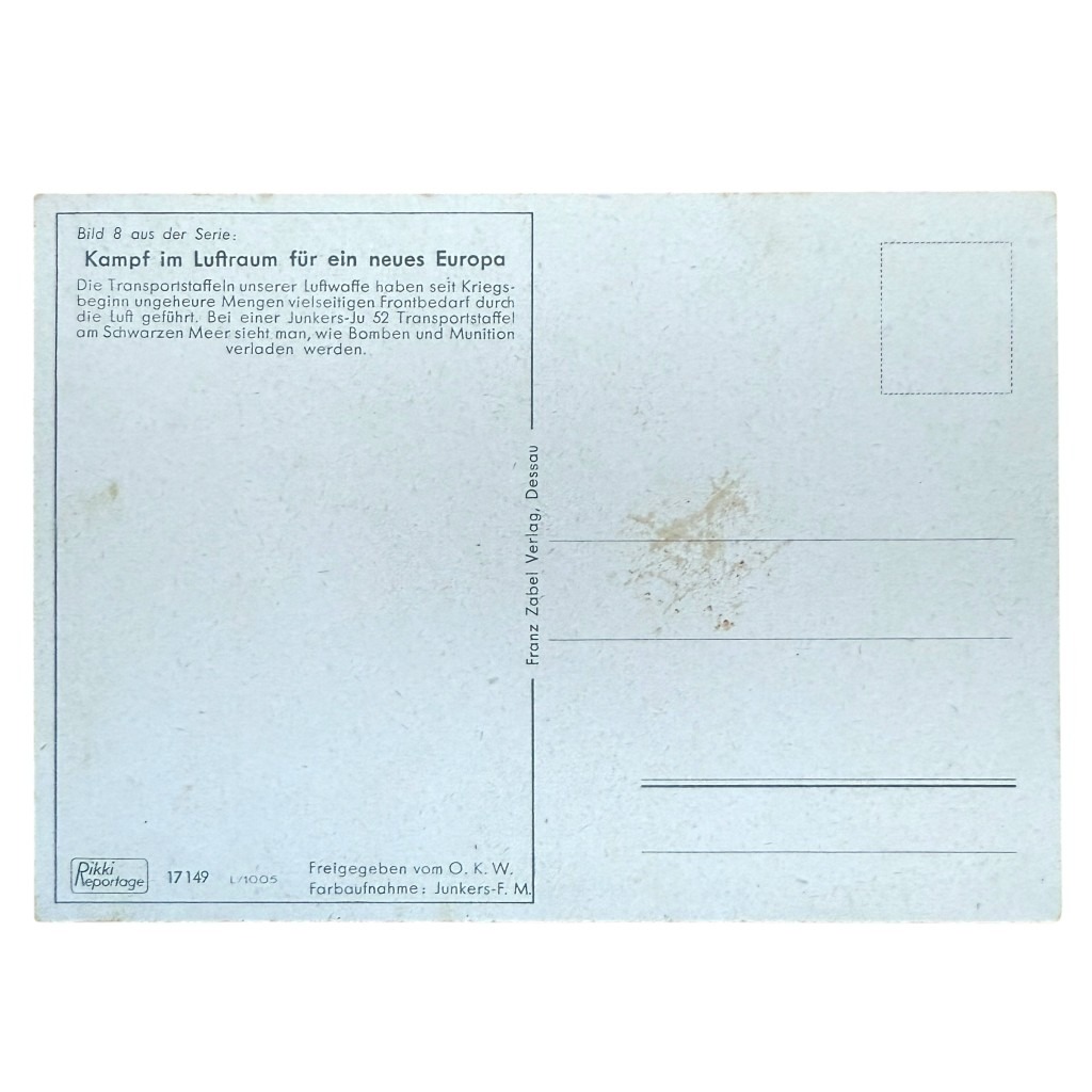 Original WWII German Luftwaffe postcard - Image 2