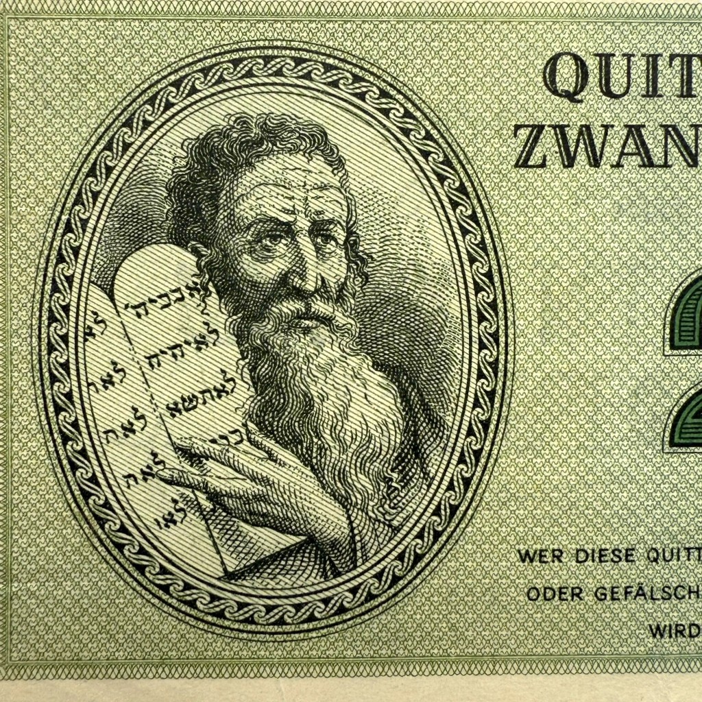 Original WWII German Jewish Ghetto/Camp Theresienstadt 20 Kronen banknote