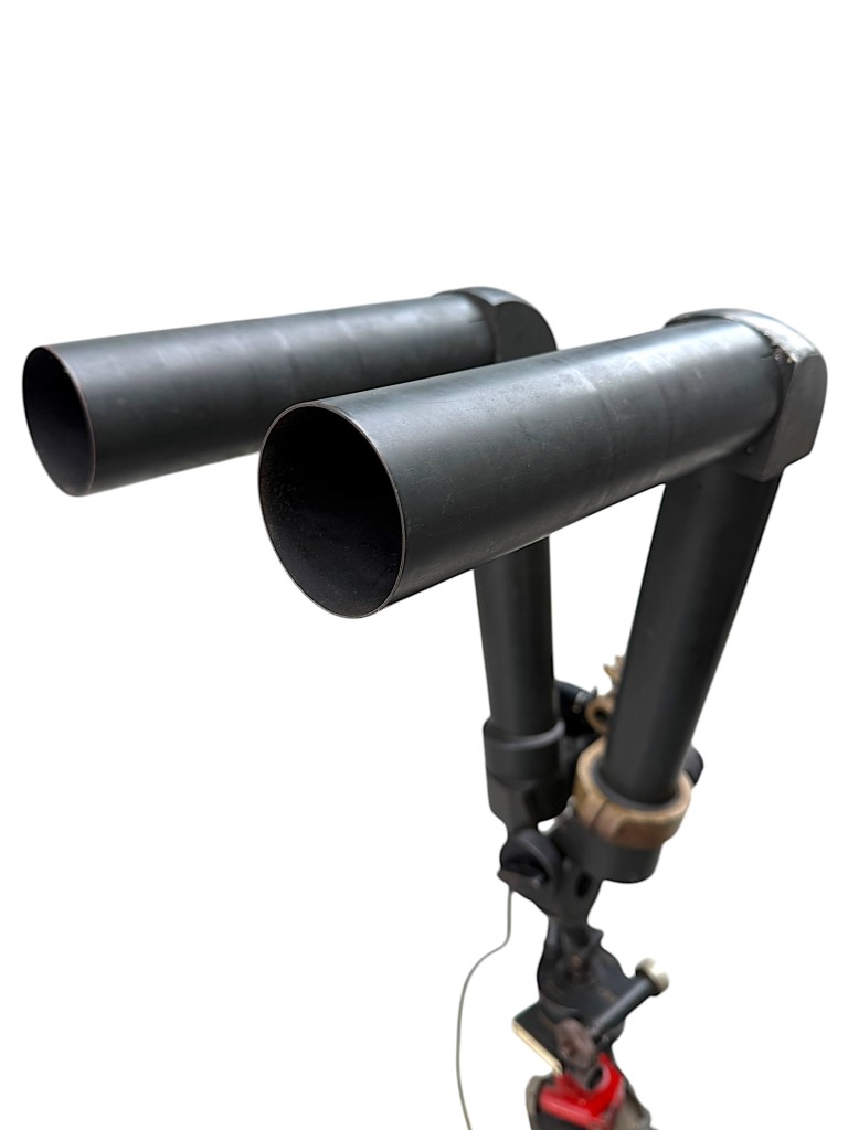 Original WWII German Trench Binoculars S.F.14.Z Gi H/6400 with Busch Rathenow Aiming Circle No.954/1942 & Wichmann Tripod