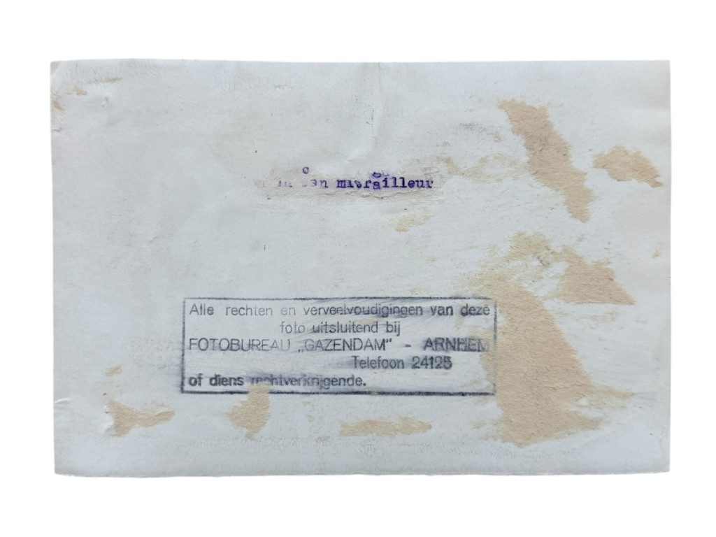 Original Pre 1940 Dutch army photo Lewis machine gun - Image 4