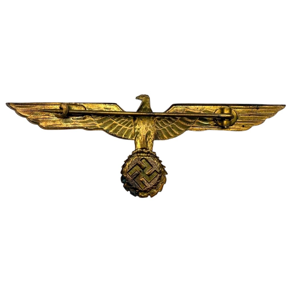 Original WWII German WH officer summer metal breast eagle - Image 3