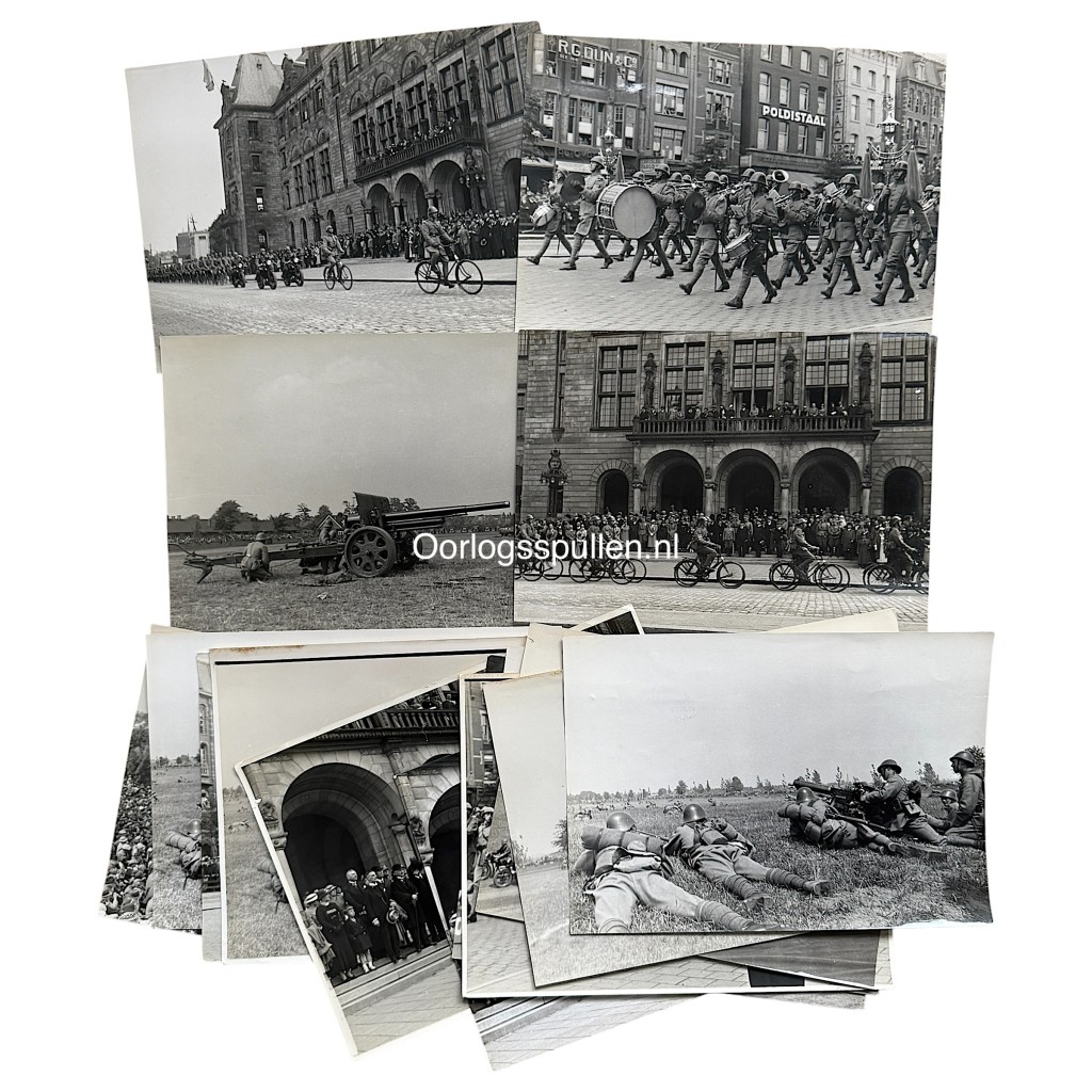 Original Pre 1940 Dutch army photo grouping Rotterdam (large size photos)