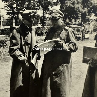 Original WWII German Waffen-SS photo of officers in briefing