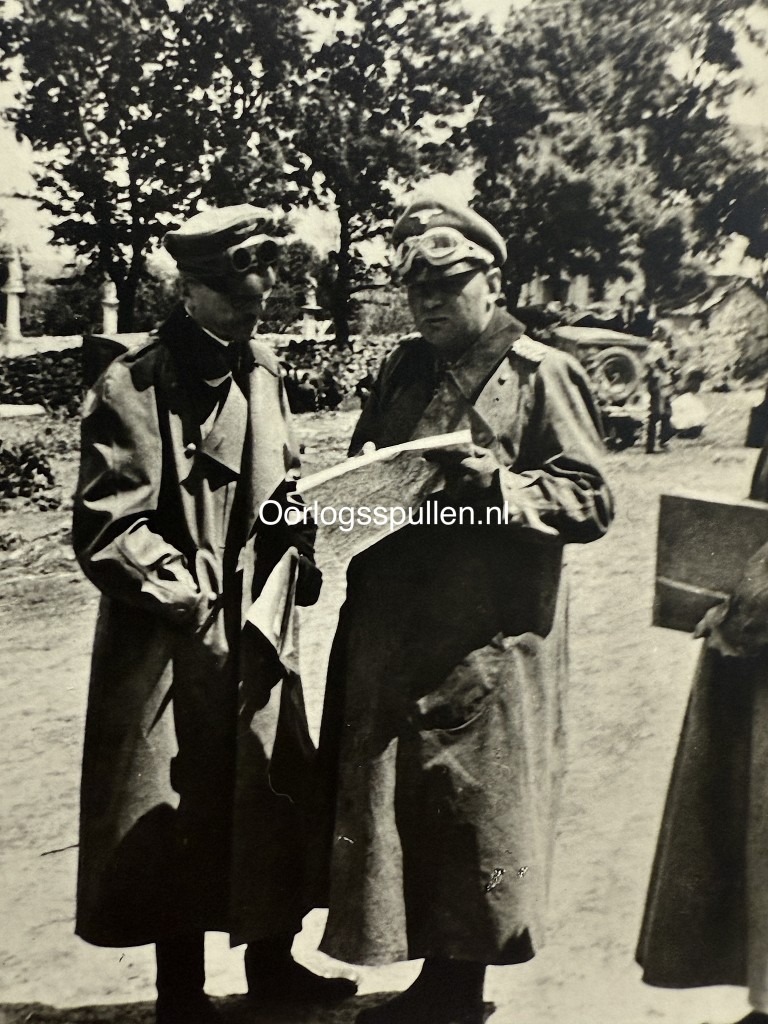 Original WWII German Waffen-SS photo of officers in briefing