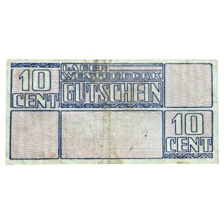 Original WWII Dutch ‘Durchgangslager’ Westerbork banknote