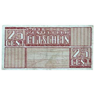 Original WWII Dutch ‘Durchgangslager’ Westerbork banknote