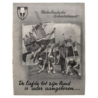 Nederlandsche Arbeidsdienst tijdschrift uit de Tweede Wereldoorlog – originele collaboratie propaganda met foto’s van de NAD, optochten, sportdemonstraties en patriottische leuzen – zeldzaam WO2 verzamelobject voor collaboratie en NAD verzamelaars.