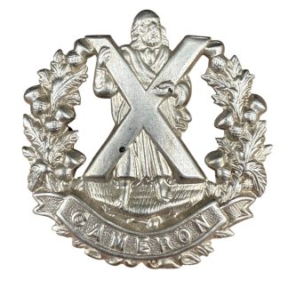 Original WWII British Queen’s Own Cameron Highlanders cap insignia