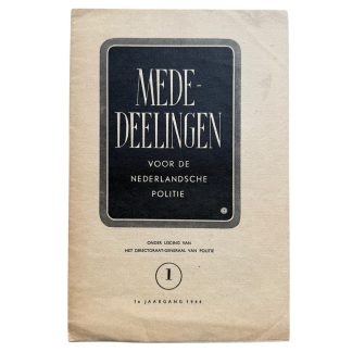 Original WWII Dutch 'Mededeelingen voor de Nederlandsche Politie' booklet 1944