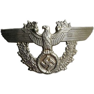 Original WWII German Polizei Tschako metal insignia