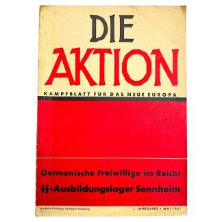 Original WWII German brochure Die Aktion – Kampfblatt für das neue Europa 'SS-Ausbildungslager Sennheim'