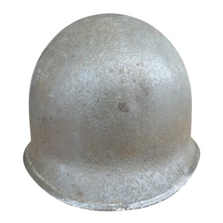 Original WWII US Navy M1 helmet - front seam - fixed bale - grey overpaint