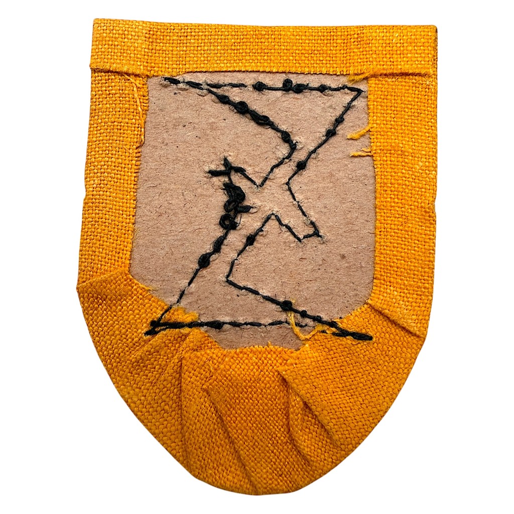 Original WWII Flemish NSKK/Zwarte Brigade sleeve shield