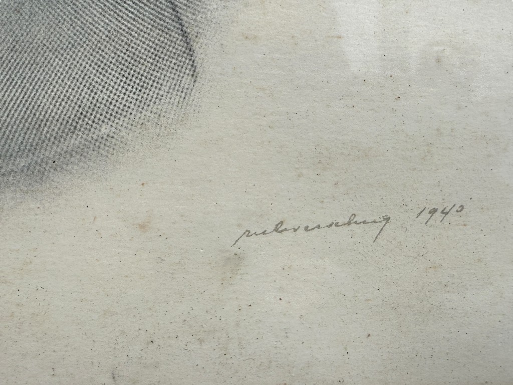 Original WWII Dutch NSB framed print of NSB leader Anton Mussert - Image 4