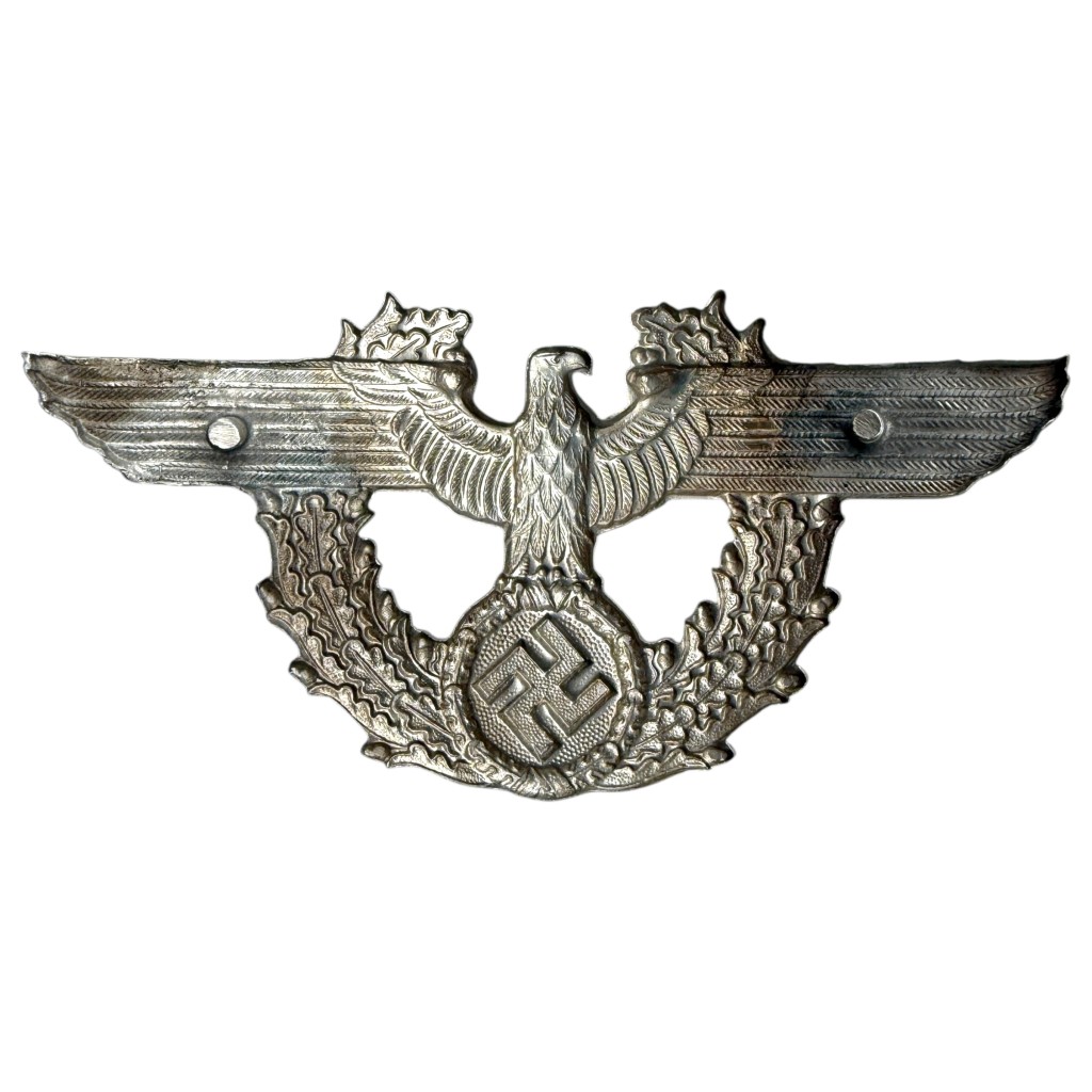 Original WWII German Polizei Tschako metal insignia - Image 5