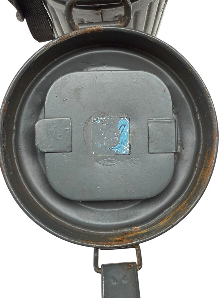 Original WWII German Luftwaffe gas mask canister with straps - Image 7