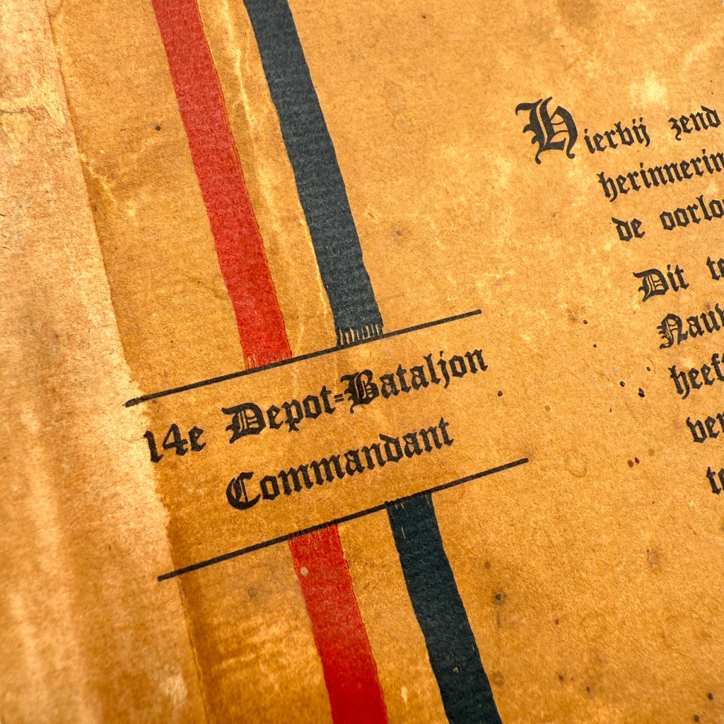 Original WWII Dutch army 'Herinnering aan den oorlog van 10–14 mei 1940' medal with citation - Image 7