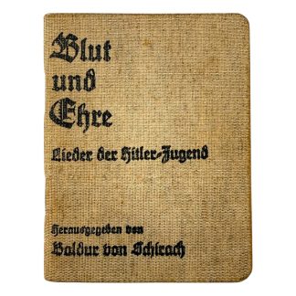 Original 1935 Hitler Youth songbook ‘Blut und Ehre – Lieder der Hitler-Jugend’ with linen cover, issued by Deutscher Jugendverlag Berlin; early Third Reich propaganda booklet featuring period song lyrics, aged pages, and wear consistent with historical use — rare WWII Hitler Youth collectible for documentation and research.