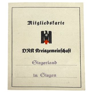 Original WWII German DRK membership card Siegen