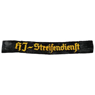 Original WWII German Hitlerjugend HJ-Streifendienst armband - collectibles - militaria - Hitler Youth - World war II - cuff title