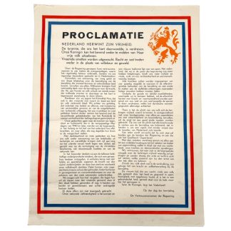 Originele Nederlandse bevrijdingsposter 1945 ‘Nederland herwint zijn vrijheid.