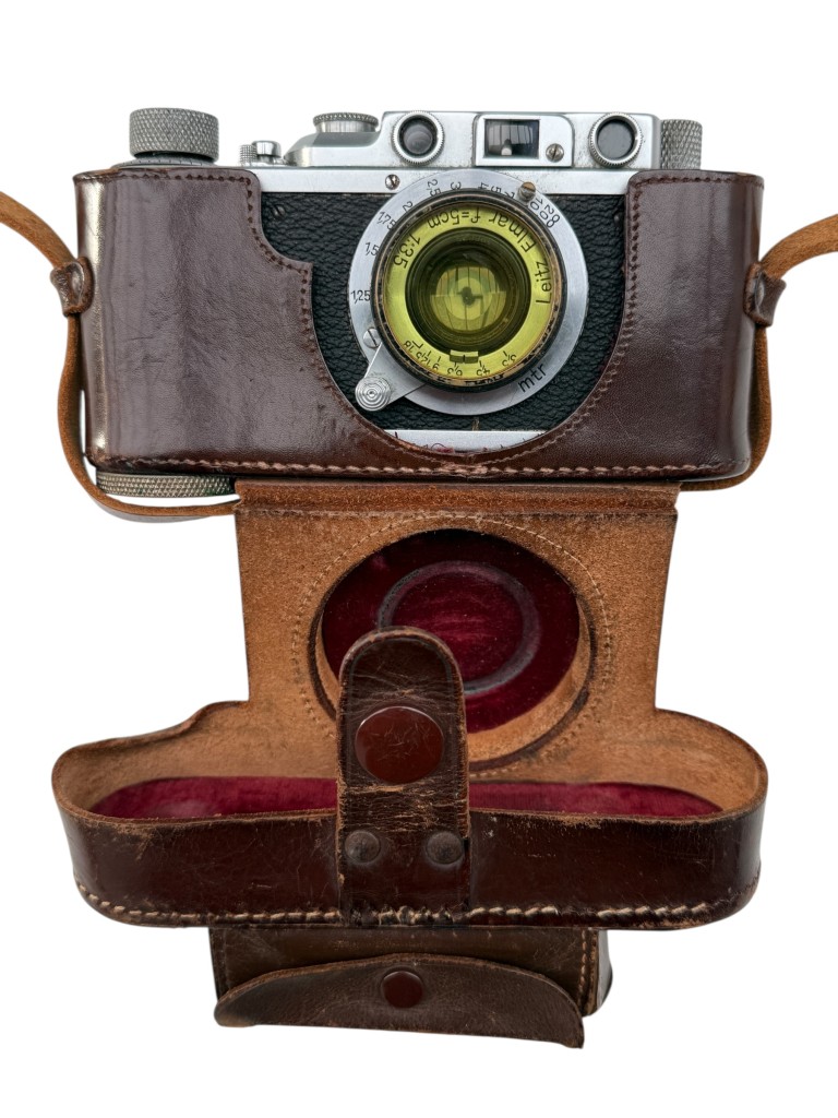 Original WWII German Leica photo camera Oberleutnant Hans-Henning Ohlendorf - Panzerjäger-Abteilung 22 - Panzerabwehrabteilung 22