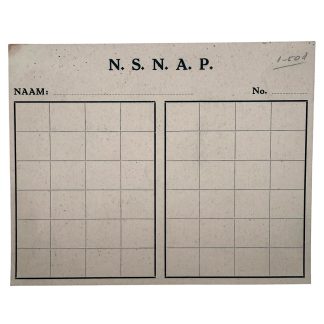 Original 1930s Dutch NSNAP contribution card