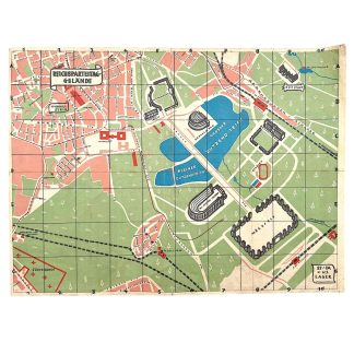 Original 1930s German Reichsparteitag map of Nuremberg - Nürnberg